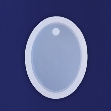 18x25mm Oval Silicone Resin Pendant Mould with Hole