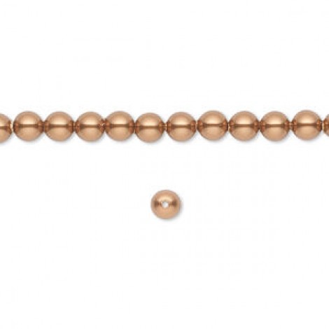 4mm Crystal Passions Crystal Pearls - Copper - Pack of 10 4mm Crystal Passions Crystal Pearls - Copper - Pack of 10