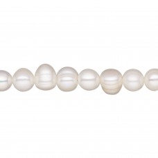 6-6.5mm White Lotus Cultured Semi-Round Pearls - Strand