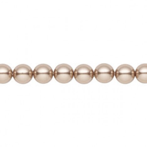6mm Swarovski Crystal Pearls - Bronze - Pack of 10
