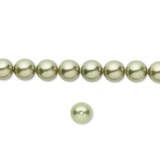 6mm Swarovski Crystal Pearls - Light Green - Pack of 10