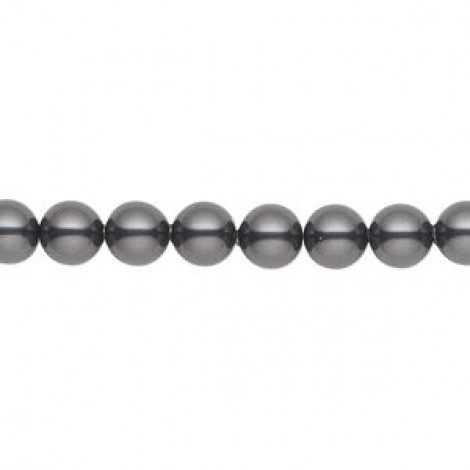 6mm Swarovski Crystal Pearls - Black - Pack of 10