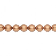 6mm Swarovski Crystal Pearls - Copper - Pack of 10