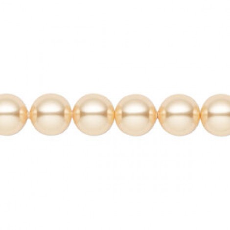 8mm Swarovski Crystal Pearls - Gold - Pack of 10