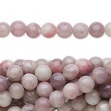 6mm Natural Lilac Stone Round Gemstone Beads