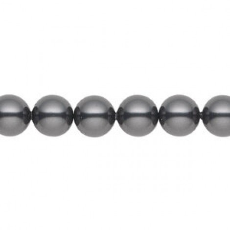 8mm Swarovski Crystal Pearls - Black - Pack of 10