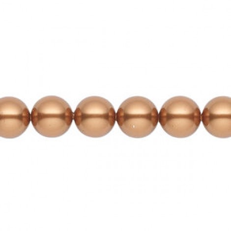 8mm Crystal Passions® 5810 Crystal Pearls - Copper - Pack of 10 8mm Crystal Passions® 5810 Crystal Pearls - Copper - Pack of 10