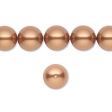 10mm Crystal Passions® 5810 Crystal Pearls - Copper - Pack of 2