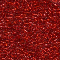 10/0 Miyuki Twist Hex - Red Transp Silver Lined - 12g