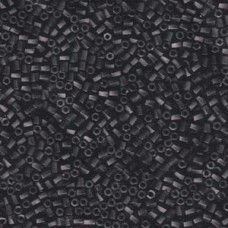 10/0 Miyuki Hex Cuts - Black Opaque Frosted - 12g