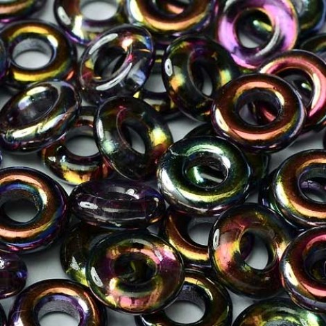10mm (4mmID) Czech Glass Rings - Crystal Magic Purple