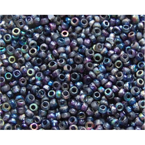 11/0 Czech Seed Beads - Crystal Etched Magic Blue