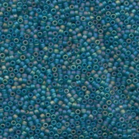 11/0 Matsuno Seed Beads - Transp Frosted AB Teal Green