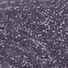 11/0 Matsuno Seed Beads - Matte Silver Lined Square Hole Purple - 12.5gm