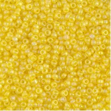 11/0 Miyuki Seed Beads - Matte Transp Yellow AB - 23.5gm