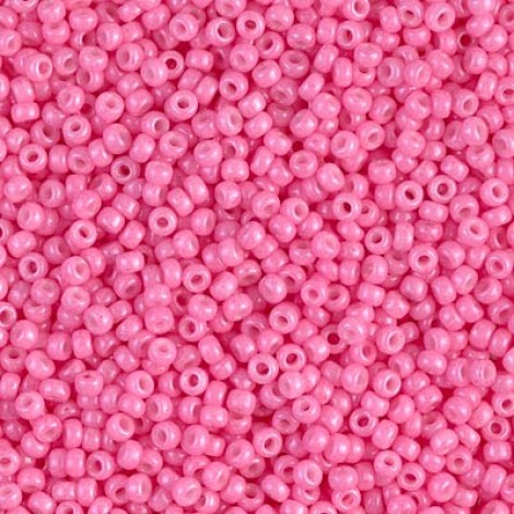 11/0 Miyuki Seed Beads - Opaque Carnation Pink - 10gm