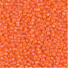 11/0 Miyuki Seed Beads - Matte Transparent Orange AB - 23gm