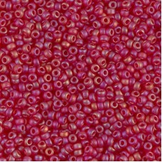 11/0 Miyuki Seed Beads - Matte Transp Ruby AB - 12.5gm