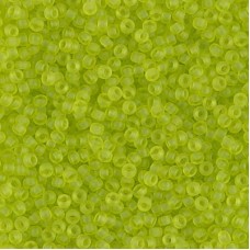 11/0 Miyuki Seed Beads - Matte Transparent Chartreuse - 23.5gm
