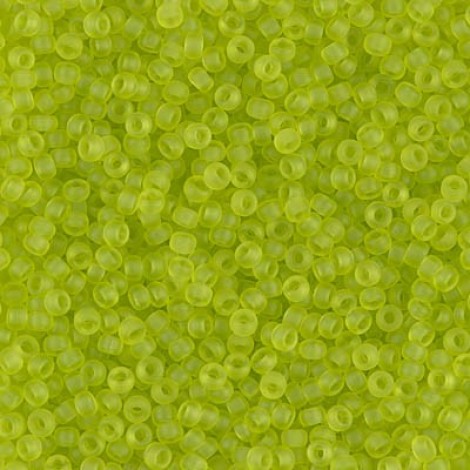 11/0 Miyuki Seed Beads - Matte Transparent Chartreuse - 23.5gm