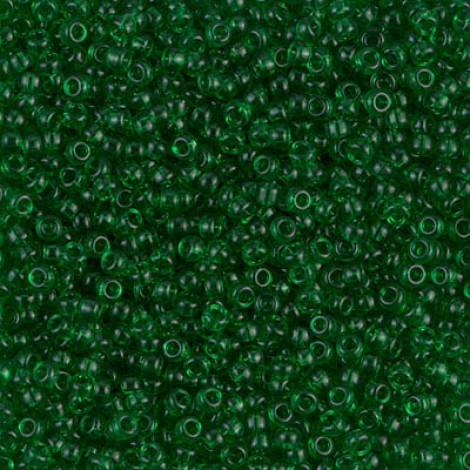 11/0 Miyuki Seed Beads - Transparent Green - 8.5gm 11/0 Miyuki Seed Beads - Transparent Green - 8.5gm