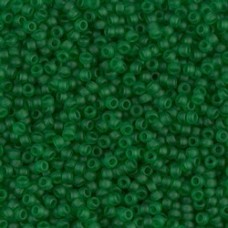 11/0 Miyuki Seed Beads - Matte Transparent Green - 8.5gm