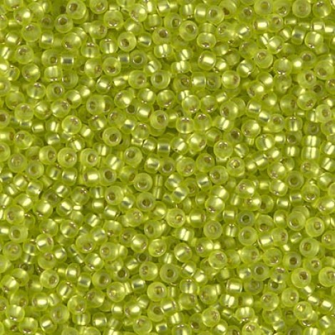 11/0 Miyuki Seed Beads - Silver Lined Chartreuse Matte - 24gm