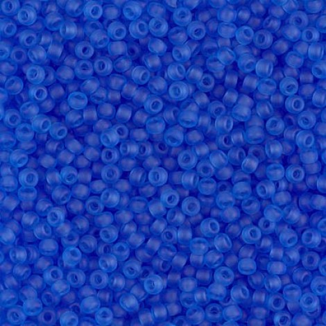 11/0 Miyuki Seed Beads - Matte Transparent Sapphire - 10gm 11/0 Miyuki Seed Beads - Matte Transparent Sapphire - 10gm