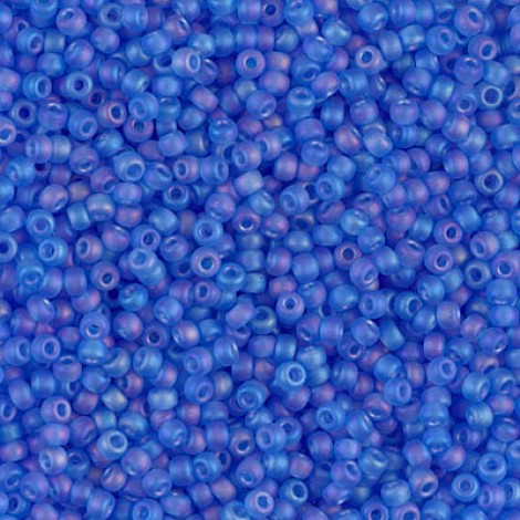 11/0 Miyuki Seed Beads - Matte Transparent Sapphire AB - 24gm 11/0 Miyuki Seed Beads - Matte Transparent Sapphire AB - 24gm