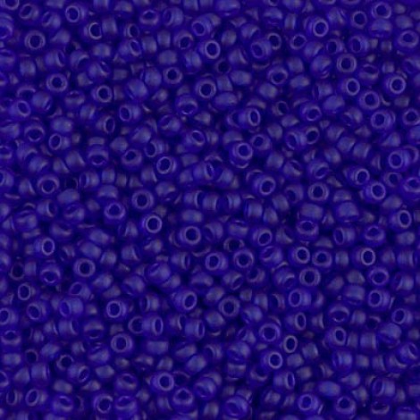 11/0 Miyuki Seed Beads - Transparent Matte Cobalt  - 24gm