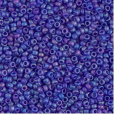 11/0 Miyuki Seed Beads - Matte Transparent Cobalt AB