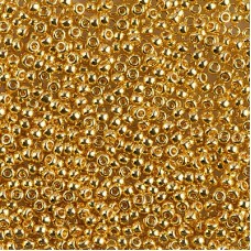 11/0 Miyuki Seed Beads - 24kt Gold Light Plated - 8.5gm