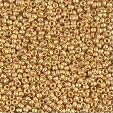 11/0 Miyuki Seed Beads - Matte 24kt Gold Plated - 5gm