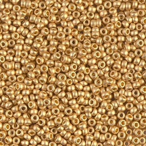 11/0 Miyuki Seed Beads - Matte 24kt Gold Plated - 5gm