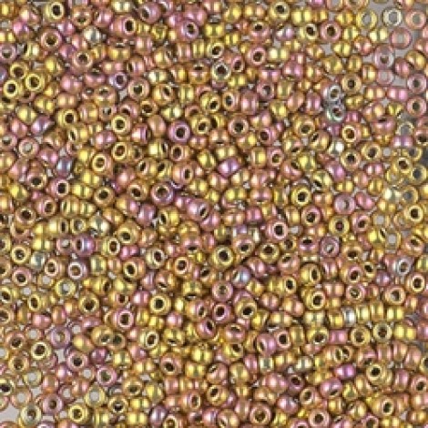 11/0 Miyuki Seed Beads - 24kt Gold Light Plated - 5gm
