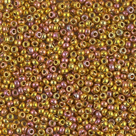11/0 Miyuki Seed Beads - 24kt Gold Iris - 5gm 11/0 Miyuki Seed Beads - 24kt Gold Iris - 5gm