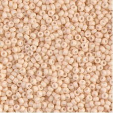 11/0 Miyuki Seed Beads - Matte Opaque Antique Beige - 8.5gm