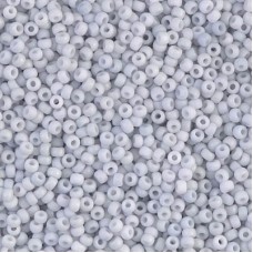 11/0 Miyuki Seed Beads - Matte Opaque Pale Blue-Grey - 24gm