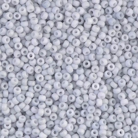11/0 Miyuki Seed Beads - Matte Opaque Pale Blue-Grey - 24gm 11/0 Miyuki Seed Beads - Matte Opaque Pale Blue-Grey - 24gm