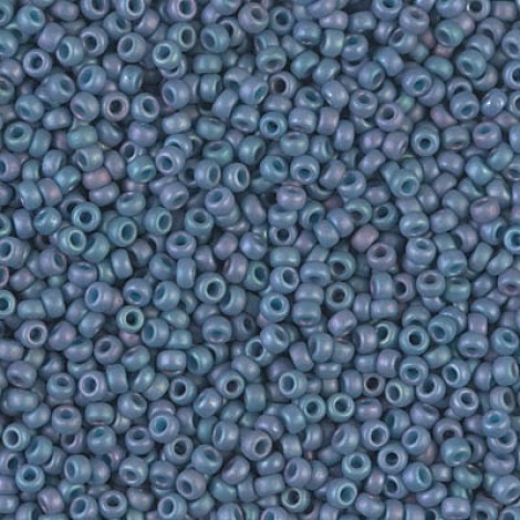 11/0 Miyuki Seed Beads - Matte Metallic Steel Blue Luster - 8.5gm