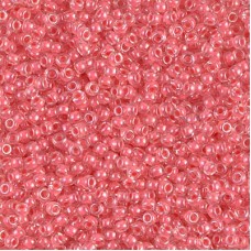 11/0 Miyuki Seed Beads - Coral Lined Crystal