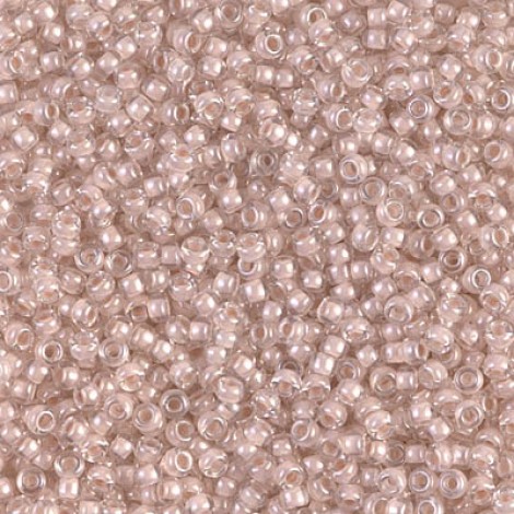 11/0 Miyuki Seed Beads - Blush Lined Crystal
