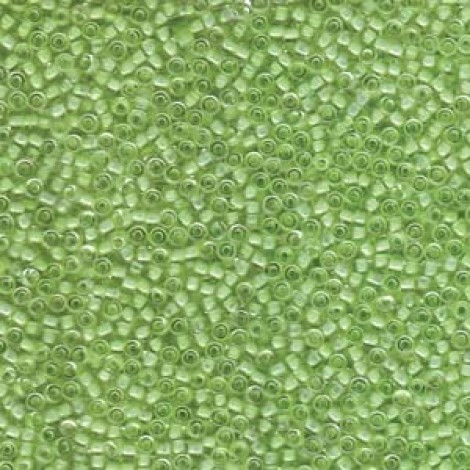 11/0 Miyuki Seed Beads - Light Green Lined Crystal - 12.5gm 11/0 Miyuki Seed Beads - Light Green Lined Crystal - 12.5gm