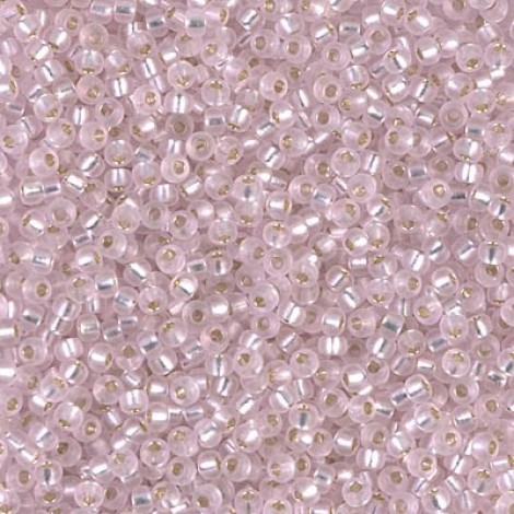 11/0 Miyuki Seed Beads - Silver Lined Carnation Pink - 23gm 11/0 Miyuki Seed Beads - Silver Lined Carnation Pink - 23gm