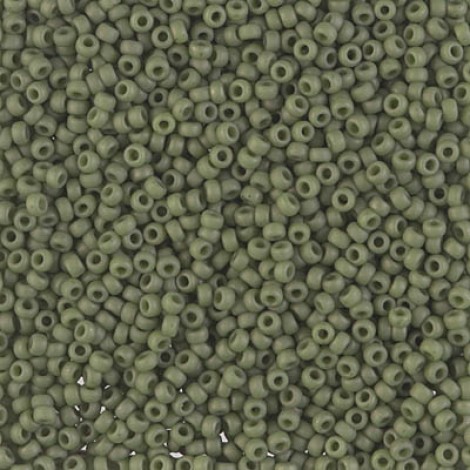 11/0 Miyuki Seed Beads - Matte Opaque Olive