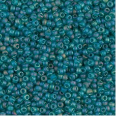 11/0 Miyuki Seed Beads - Matte Transparent Teal AB