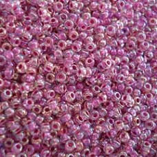 11/0 Miyuki Seed Beads - Raspberry Lined Crystal AB - 10gm