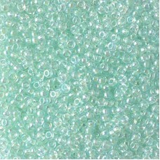 11/0 Miyuki Seed Beads - Lt Mint Green Lined Crystal AB - 24gm