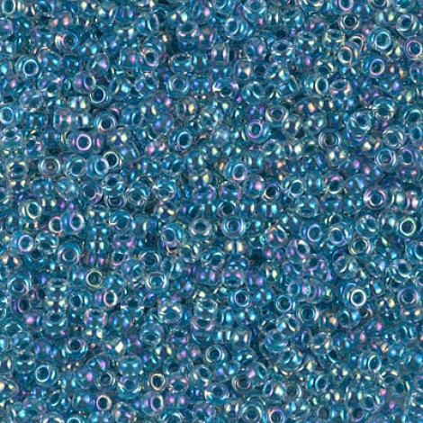 11/0 Miyuki Seed Beads - Marine Blue Lined Crystal AB - 10gm
