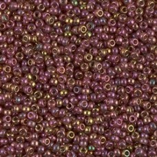 11/0 Miyuki Seed Beads - Dk Topaz Rainbow Gold Luster